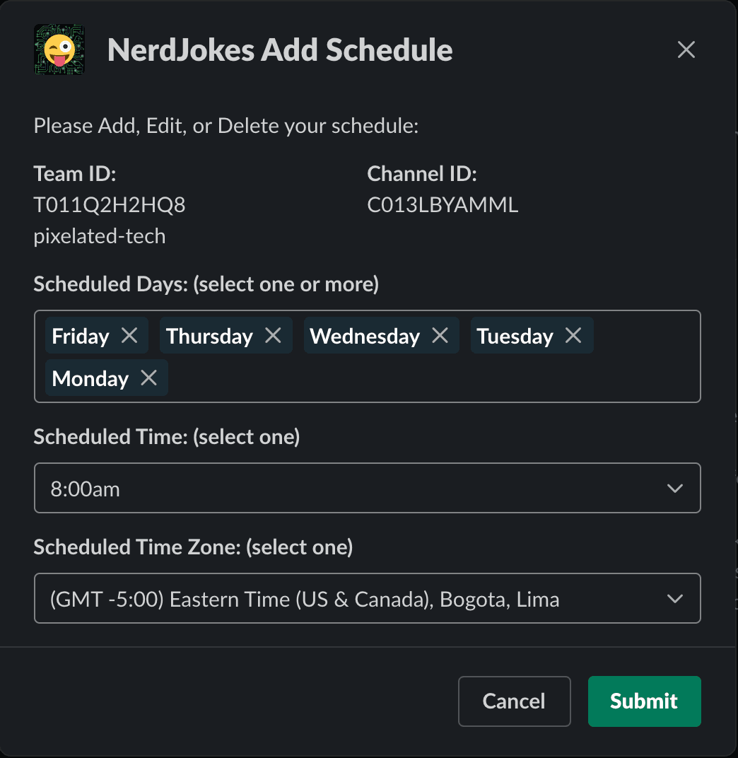 NerdJokes Add Joke Schedule NerdJokes Add Joke Schedule